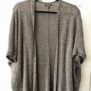 Eileen Fisher Knit Sweater Vest Linen Cotton Metallic Open Front Sz 1X Topper